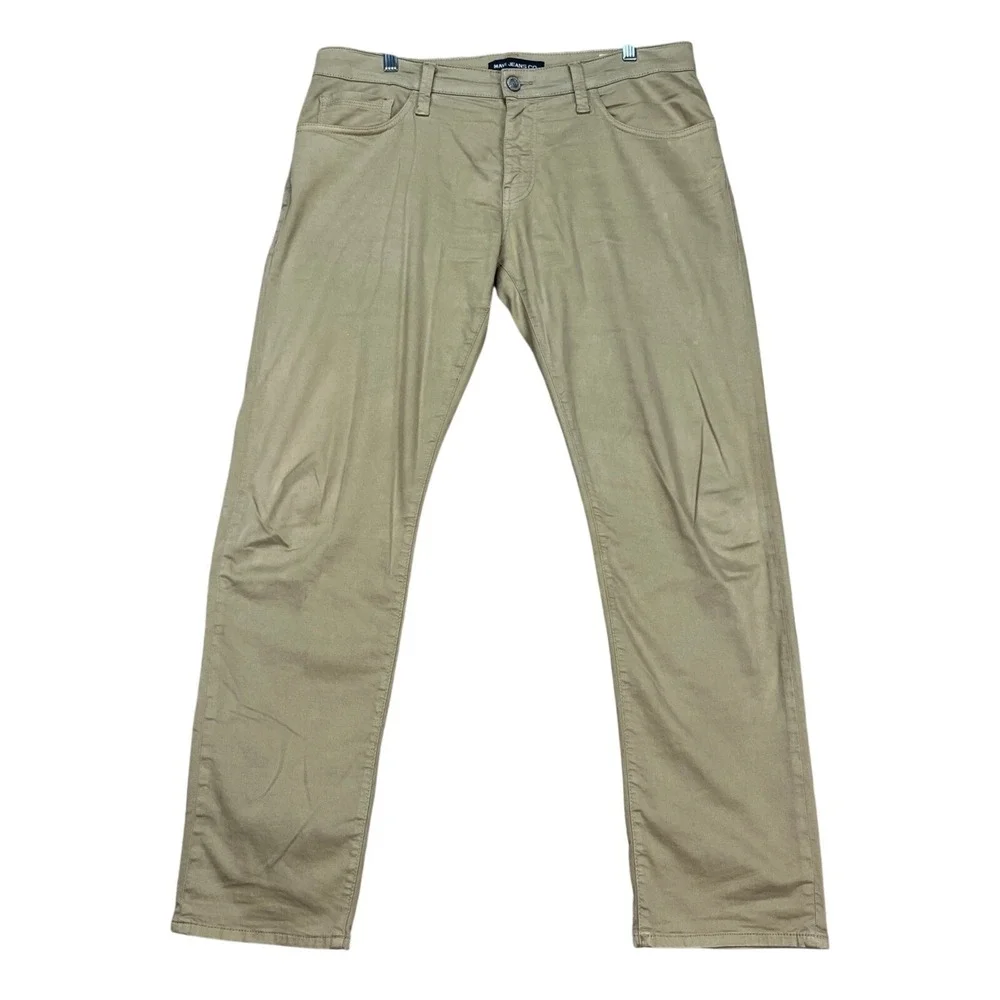 Mavi Mens Khaki Pants 34x32 Straight Leg Cotton Stretch Casual Everyday Wear EUC